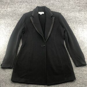 St John Evening Blazer Womens 6 Wool Satin Trim Lapel Collar Santana‎ Knit Jewel